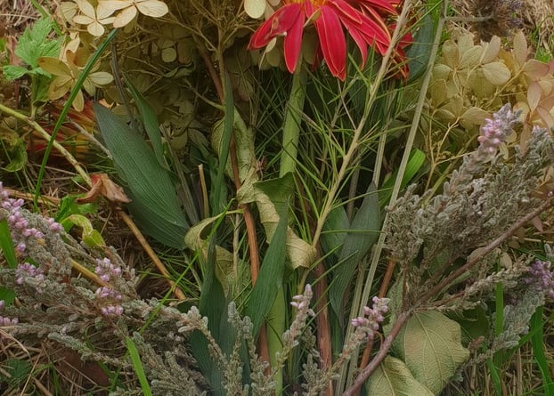 A floral tribute in Wellington