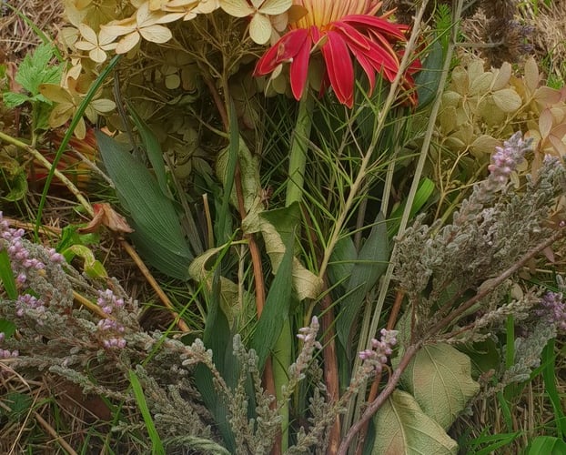 A floral tribute in Wellington