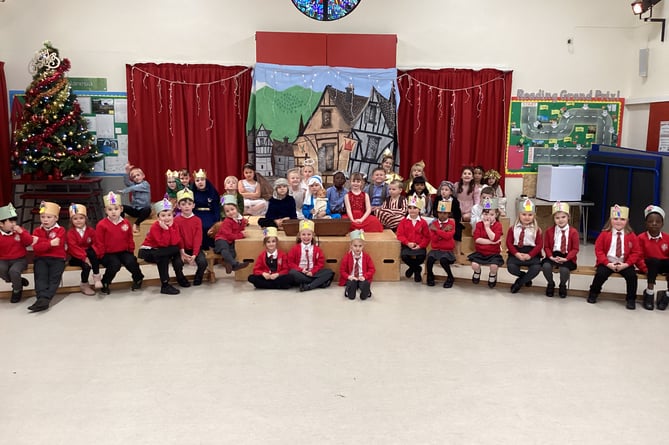 The cast of the Hoity Toity Angel at St John's Primary School