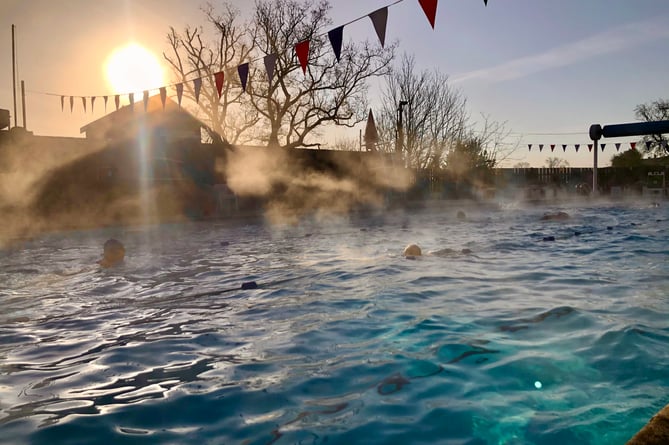 Swimmers in the Wivey Pool