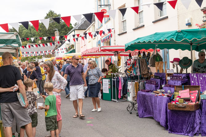 The Wiveliscombe street market pictured in 2021