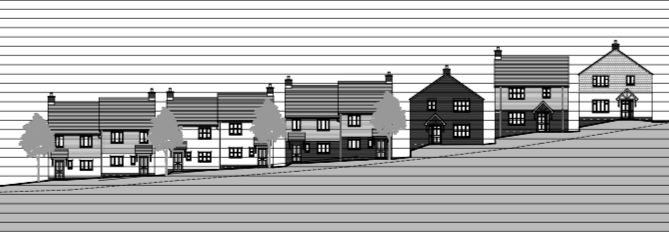 Uffculme fake chimneys housing Mid Devon planning parish council