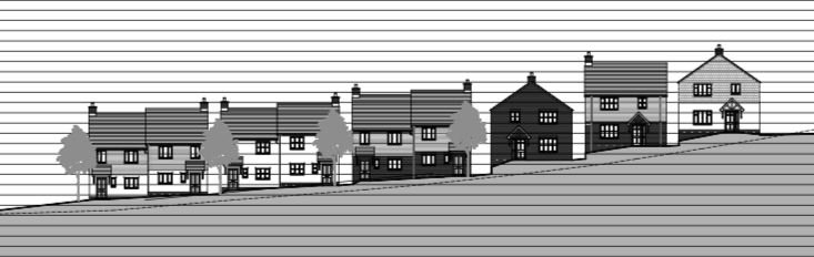 Uffculme fake chimneys housing Mid Devon planning parish council