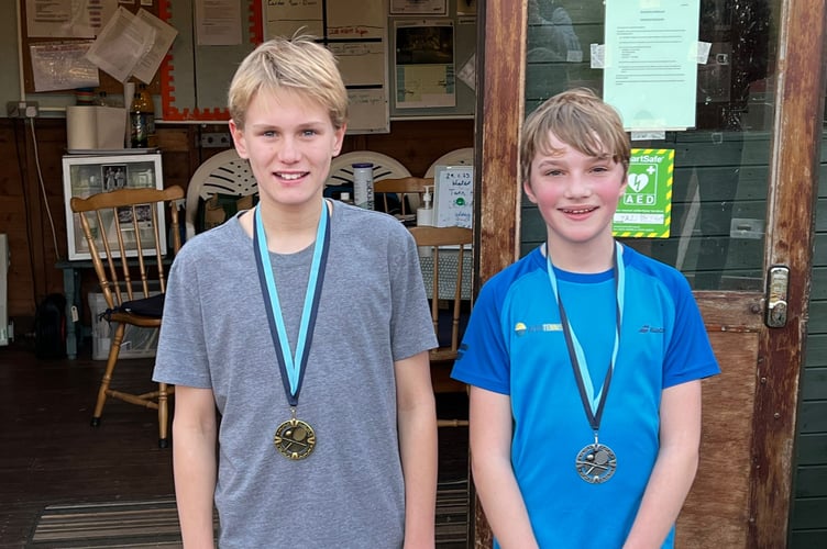 Wellington Tennis Club: Luke (left), who won his first ever tournament, right -  11 runner-up Thomas