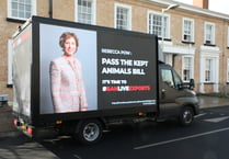 Animal rights campaigners protest against the export of live animals