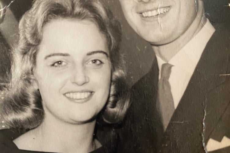 Mike and Carol pictured shortly after meeting in 1957