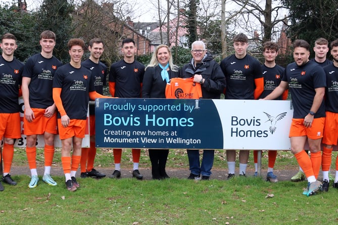 Boris Homes have backed Wellington AFC with a £455 donation