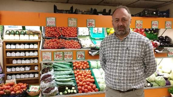 Wellington greengrocer Paul Shipp, whose warning of closure has come true this week. Mary Jenkins