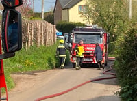 Firefighters battle blaze near Wellington 