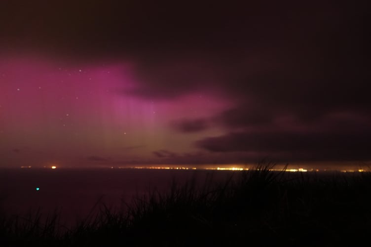 The Northern Lights were visible over Lynmouth 