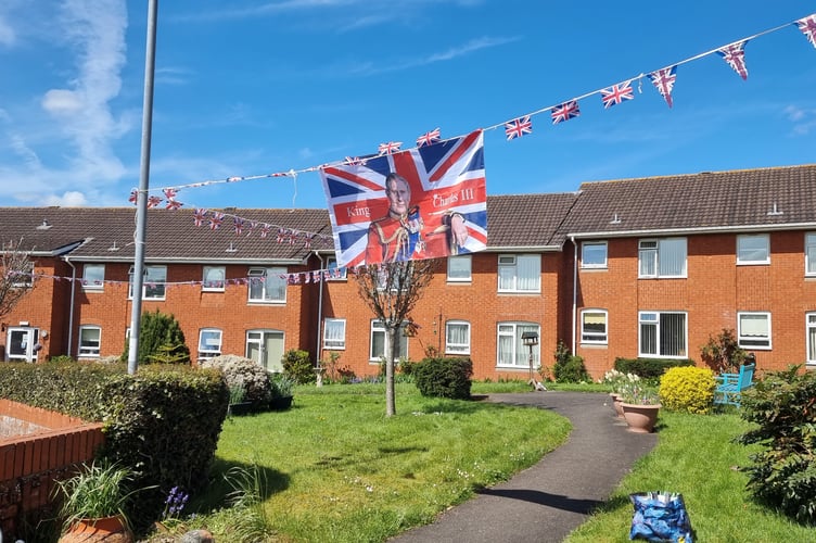 Abbeyfield Ivy House decorated for the upcoming Royal celebrations