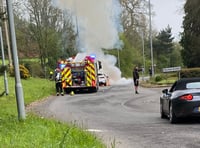 Wellington firefighters race to tackle vehicle fire