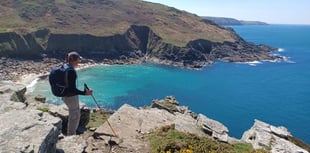 Husband's epic coast walk in memory of his wife