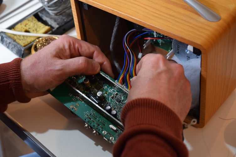 An electrical item under repair by a Fixy van volunteer.