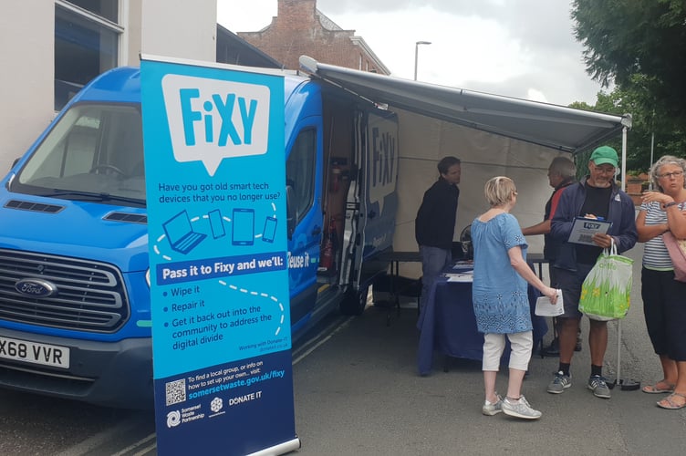 The Fixy van attending a street market.