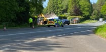 A38 crash leaves road partially blocked