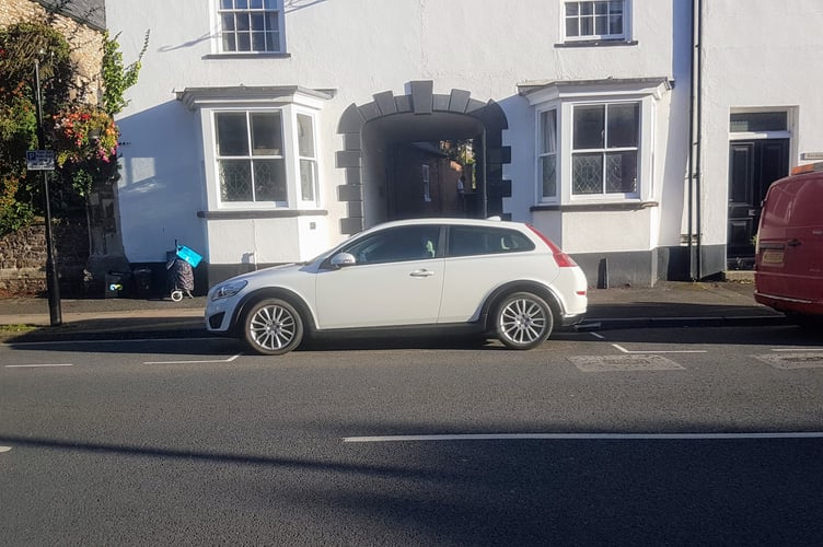 Mr Findlay says the dropped kerb crossing on Fore Street is regularly blocked by a parked vehicle