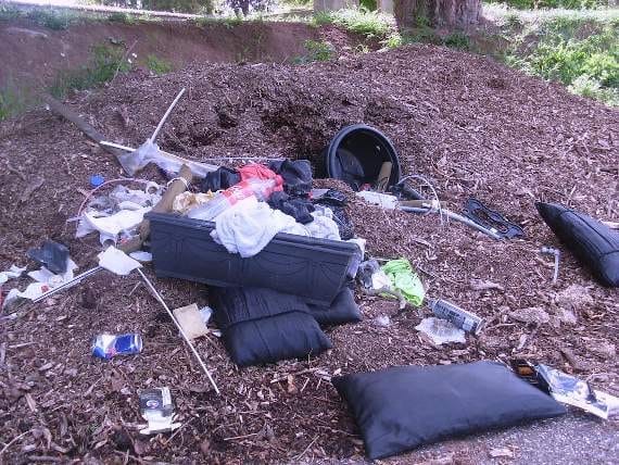 An historic incident of fly-tipping at the cemetery