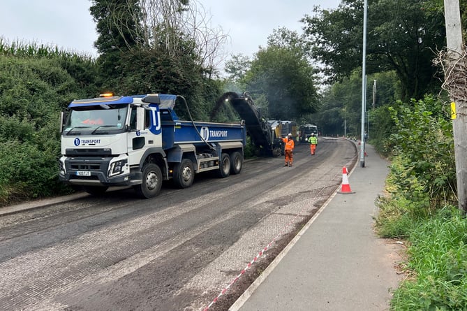 Contractors have started resurfacing Mantle Street and Hilly Head, Wellington.