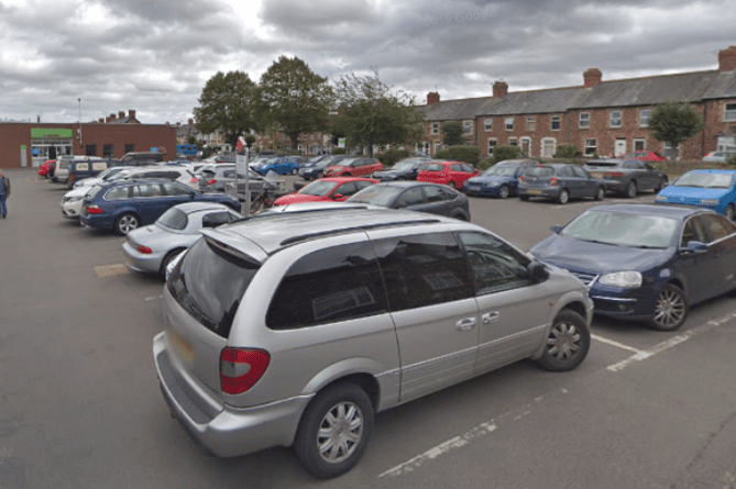 A car park in Minehead town centre.