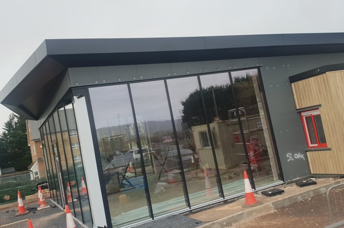 Glazing has been fitted to a new KFC restaurant under construction in Chelston, Wellington.