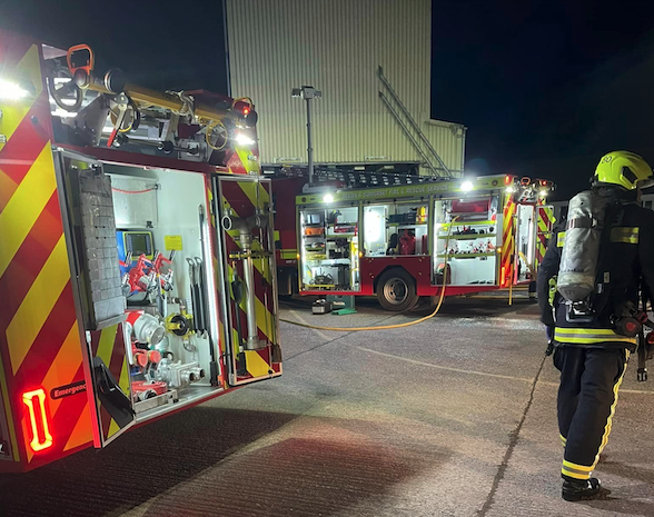 Fire crews from Wellington were among 11 stations responding to a huge blaze at a mill in Uffculme.