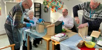 Care home residents make bird nesting boxes