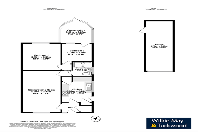 Live close to the foot of the Blackdown Hills in this delightful two-bedroom bungalow