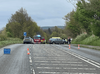 Driver trapped as car rolls over on A38