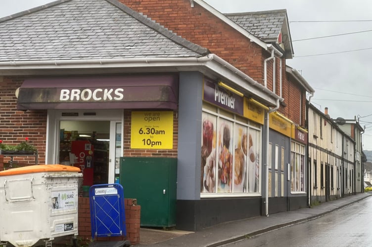 Brocks mini-supermarket in Rockwell Green, Wellington, which has been burgled twice in a month.