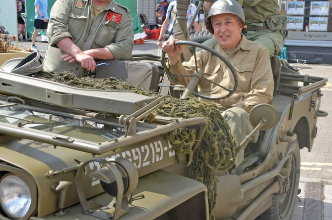 Vintage military vehicles also made an appearance on Saturday