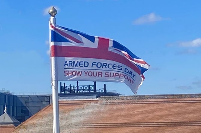 The Armed Forces flag will fly above the civic offices until Monday, July 1