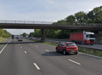 Police witness appeal after lorry smashes into motorway bridge