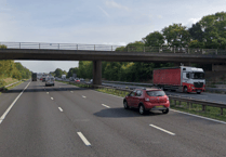 Police witness appeal after lorry smashes into motorway bridge