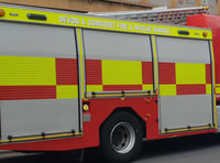 Large 999 response after person falls from ladder on to building roof