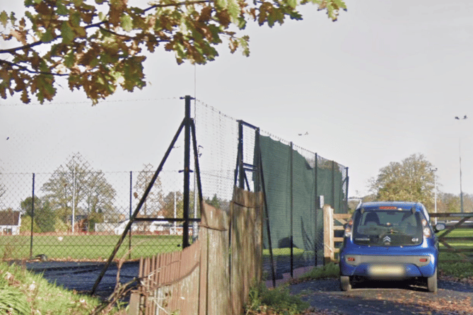 The Court Drive public access to Wellington Playing Field which the town's football club wants to close on match days.