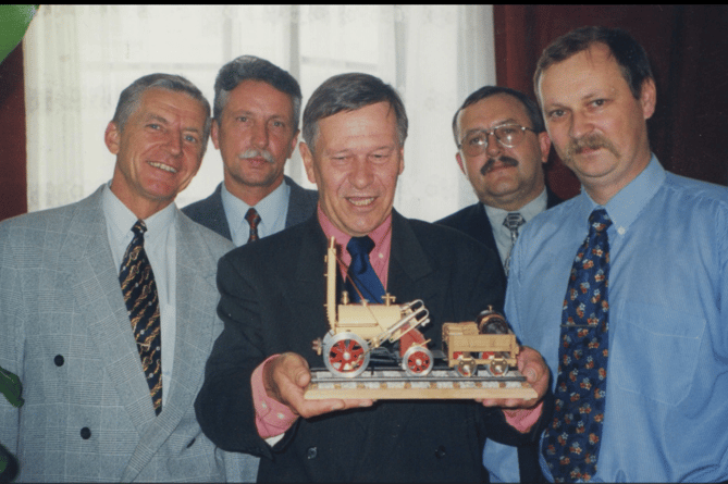 The late MEP and Wellington Weekly reporter Richard Cottrell at a celebration.