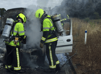 Village sees car destroyed by fire