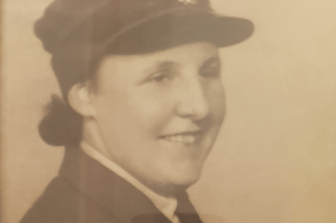 Madge Covey during her Women's Auxiliary Air Force service in World War Two.