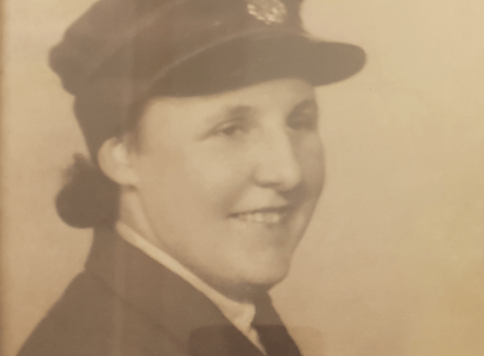 Madge Covey during her Women's Auxiliary Air Force service in World War Two.