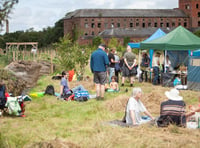 Picnic time in Transition Town forest garden