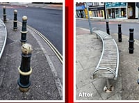 Wellington town centre bollards given much-needed lick of paint