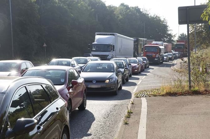 Traffic on the A358 between Taunton and Ilminster (Photo: Highways England)