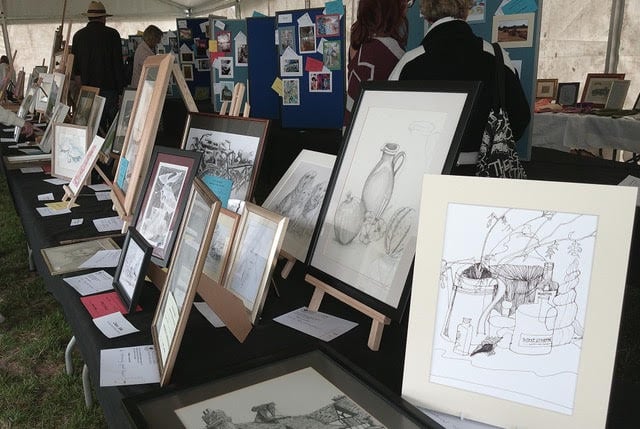 The art section in particular was strong in both quality and quantity (PHOTOS: Courtesy of Ian Iles and Wiveliscombe Show).