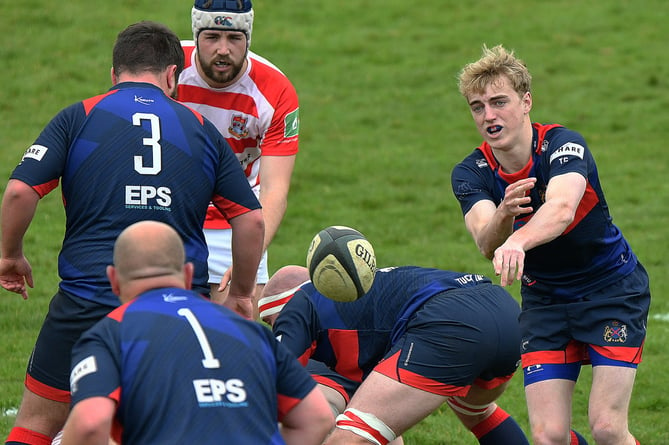 Richard Baker (right) - Wiveliscombe's outstanding scrum-half
