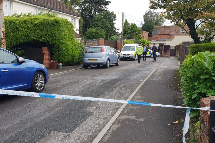 Churchfields, Wellington, was cordoned off by police as scenes of crime investigations took place.