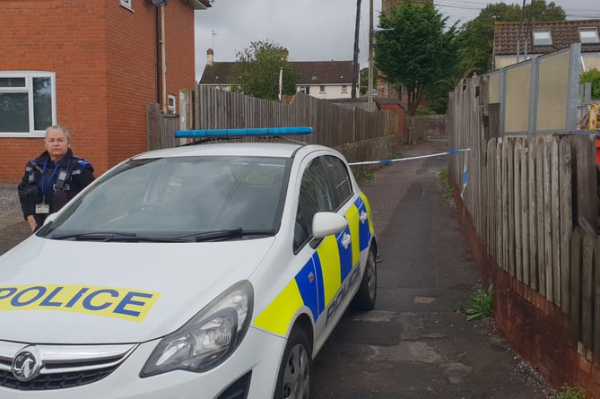 Police blocked access to Churchfields, Wellington, after an alleged stabbing attack.