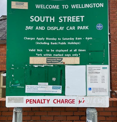 The state of car park machines and signs have been slammed by Wellington Town Council