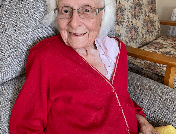 Ruby Mather, of Hemyock, who celebrated her 100th birthday on September 18.