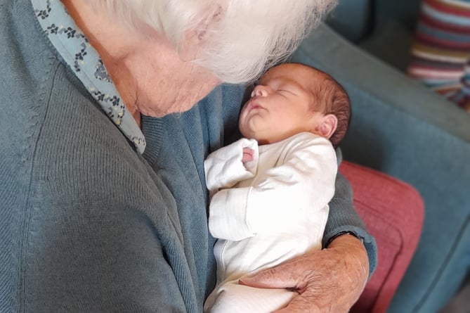 Youngest and oldest at Nynehead Court (Photo: Nynehead Court)